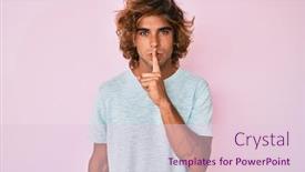  Presentation with secret - Cool new presentation theme with young-hispanic-man-wearing-casual backdrop and a lemonade colored foreground