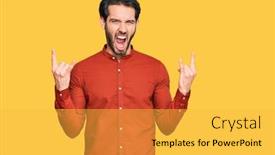  Presentation with rock star - Audience pleasing PPT layouts consisting of young-hispanic-man-wearing-casual backdrop and a yellow colored foreground