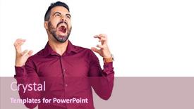  Presentation with frustration - Audience pleasing theme consisting of young-hispanic-man-wearing-casual backdrop and a violet colored foreground