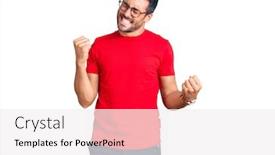  Presentation with young man wearing a hat - Beautiful theme featuring young-hispanic-man-wearing-casual backdrop and a white colored foreground