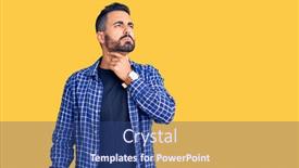  Presentation with sore throat - Beautiful slide deck featuring young-hispanic-man-wearing-casual backdrop and a ocean colored foreground