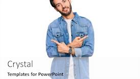  Presentation with hispanic - PPT theme having young-hispanic-man-wearing-casual background and a white colored foreground