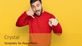  Presentation with hispanic - Audience pleasing PPT layouts consisting of young-hispanic-man-wearing-casual backdrop and a gold colored foreground