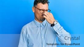  Presentation with breath - Audience pleasing slide set consisting of young-hispanic-man-wearing-casual backdrop and a light blue colored foreground