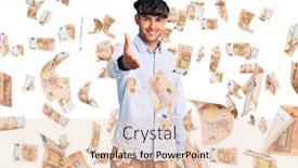  Presentation with business casual - Presentation design enhanced with young-hispanic-man-wearing-casual background and a lemonade colored foreground