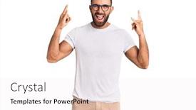  Presentation with rock star - Colorful slides enhanced with young-hispanic-man-wearing-casual backdrop and a sky blue colored foreground