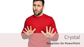  Presentation with forbidden - Slides having young-hispanic-man-wearing-casual background and a lemonade colored foreground