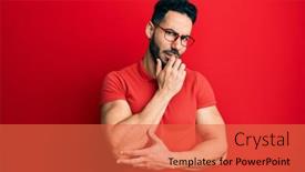  Presentation with anxiety - Audience pleasing PPT theme consisting of young-hispanic-man-wearing-casual backdrop and a red colored foreground