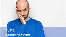  Presentation with problems and solutions - PPT theme featuring young-hispanic-man-wearing-casual background and a teal colored foreground