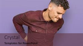  Presentation with backache - Amazing presentation theme having young-hispanic-man-wearing-casual backdrop and a tawny brown colored foreground