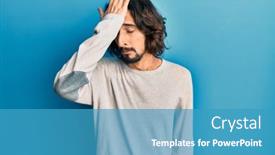  Presentation with memory - Colorful presentation enhanced with young-hispanic-man-wearing-casual backdrop and a teal colored foreground