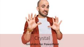  Presentation with young man wearing a hat - Cool new slide set with young-hispanic-man-wearing-casual backdrop and a coral colored foreground