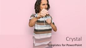  Presentation with violence - Cool new PPT layouts with young-hispanic-man-wearing-casual backdrop and a lemonade colored foreground