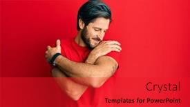  Presentation with self love - PPT theme enhanced with young-hispanic-man-wearing-casual background and a red colored foreground