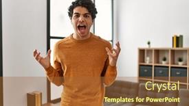  Presentation with hispanic - Theme with young-hispanic-man-wearing-casual background and a  colored foreground