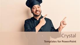  Presentation with hispanic - PPT layouts enhanced with young-hispanic-man-wearing-cooker background and a lemonade colored foreground