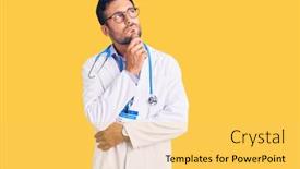  Presentation with special education young adult man - Theme featuring young-hispanic-man-wearing-doctor background and a yellow colored foreground