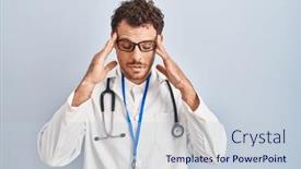  Presentation with migraine - Presentation consisting of young-hispanic-man-wearing-doctor background and a lemonade colored foreground