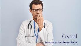  Presentation with anxiety - Presentation theme having young-hispanic-man-wearing-doctor background and a lemonade colored foreground