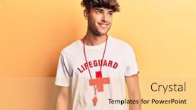  Presentation with lifeguard - Theme having young-hispanic-man-wearing-lifeguard background and a lemonade colored foreground