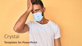  Presentation with medical error - Beautiful theme featuring young-hispanic-man-wearing-medical backdrop and a coral colored foreground