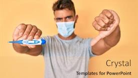  Presentation with medical sign - Slide set consisting of young-hispanic-man-wearing-medical background and a yellow colored foreground