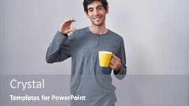  Presentation with pajama - Theme consisting of young-hispanic-man-wearing-pajama background and a  colored foreground