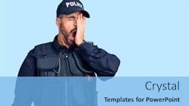  Presentation with face pain - Presentation enhanced with young-hispanic-man-wearing-police background and a light blue colored foreground
