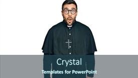  Presentation with mouth - Slide deck with young-hispanic-man-wearing-priest background and a ocean colored foreground