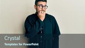  Presentation with nails - Colorful slide set enhanced with young-hispanic-man-wearing-priest backdrop and a navy blue colored foreground