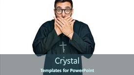  Presentation with hispanic - Theme with young-hispanic-man-wearing-priest background and a ocean colored foreground