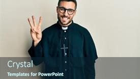  Presentation with hispanic - Cool new theme with young-hispanic-man-wearing-priest backdrop and a navy blue colored foreground