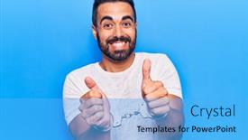  Presentation with hispanic - Colorful presentation design enhanced with young-hispanic-man-wearing-prisoner backdrop and a light blue colored foreground