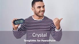  Presentation with alarm - PPT theme featuring young-hispanic-man-wearing-pyjama background and a gray colored foreground