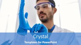  Presentation with biological disaster healthcare scientist - Slides enhanced with young-hispanic-man-wearing-scientist background and a teal colored foreground