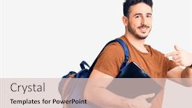  Presentation with student - Amazing slide deck having young-hispanic-man-wearing-student backdrop and a lemonade colored foreground