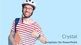  Presentation with binder - Colorful slide set enhanced with young-hispanic-man-wearing-student backdrop and a cool aqua colored foreground