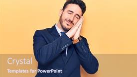  Presentation with hispanic - Slide set with young-hispanic-man-wearing-suit background and a  colored foreground