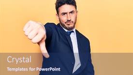  Presentation with negative - Cool new presentation theme with young-hispanic-man-wearing-suit backdrop and a ocean colored foreground