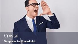  Presentation with tie - Slides featuring young-hispanic-man-wearing-suit background and a ocean colored foreground