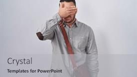  Presentation with suitcase - PPT theme with young-hispanic-man-wearing-suitcase background and a light gray colored foreground