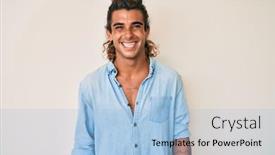  Presentation with summer - Slide set with young-hispanic-man-wearing-summer background and a light blue colored foreground