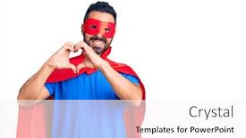  Presentation with super man - Cool new presentation with young-hispanic-man-wearing-super backdrop and a white colored foreground