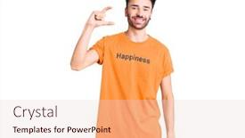  Presentation with happiness - Presentation theme having young-hispanic-man-wearing-t background and a lemonade colored foreground