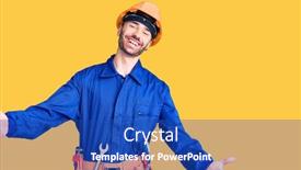  Presentation with office ergonomics man worker exercising - Beautiful PPT layouts featuring young-hispanic-man-wearing-worker backdrop and a ocean colored foreground