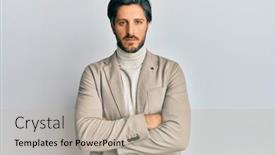  Presentation with hispanic - Presentation having young-hispanic-man-with-arms background and a mint green colored foreground