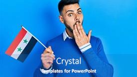  Presentation with beard - PPT theme enhanced with young-hispanic-man-with-beard background and a teal colored foreground