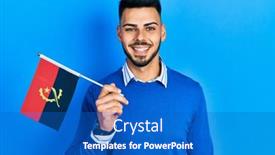  Presentation with beard - Beautiful theme featuring young-hispanic-man-with-beard backdrop and a cobalt blue colored foreground