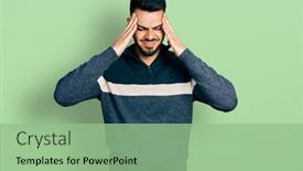  Presentation with beard - PPT layouts consisting of young-hispanic-man-with-beard background and a seafoam green colored foreground