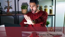  Presentation with bonfire night design hand - PPT theme consisting of young-hispanic-man-with-beard background and a tawny brown colored foreground